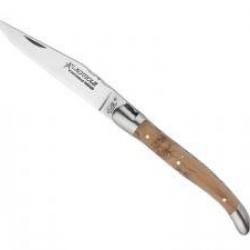 Couteau Laguiole GILLES® TRADITION lame mate acier 12C27 manche genévrier +pochette