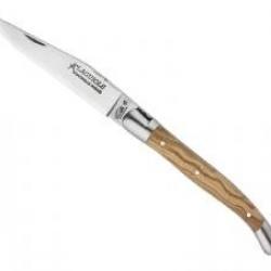 Couteau Laguiole GILLES® TRADITION lame mate acier 12C27 manche olivier +pochette