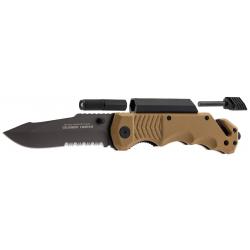 Couteau pliant tactique / survie K25 Tan