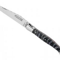 Couteau Laguiole GILLES® TRADITION lame brillante acier 14C28N manche molaire mammouth +pochette