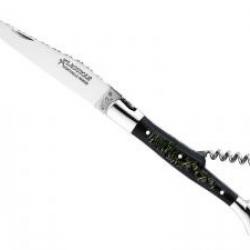 Couteau Laguiole GILLES® TRADITION 2 pièces manche corne de buffle brute +pochette