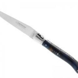 Couteau Laguiole GILLES® NATURE lame mate à cran acier 14C28N manche en loupe de peuplier  +pochette
