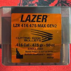 Cutting Edge Bullets LAZER .416 475 MAX gen 2 (x50)