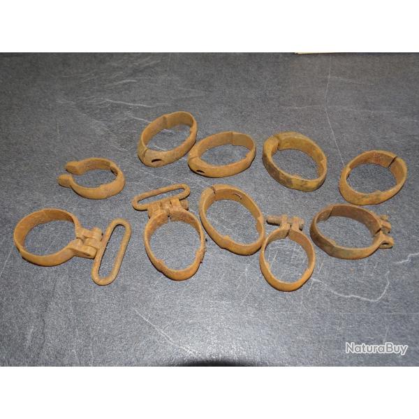 Lot de 10 grenadires de divers fusils IXX sicle.