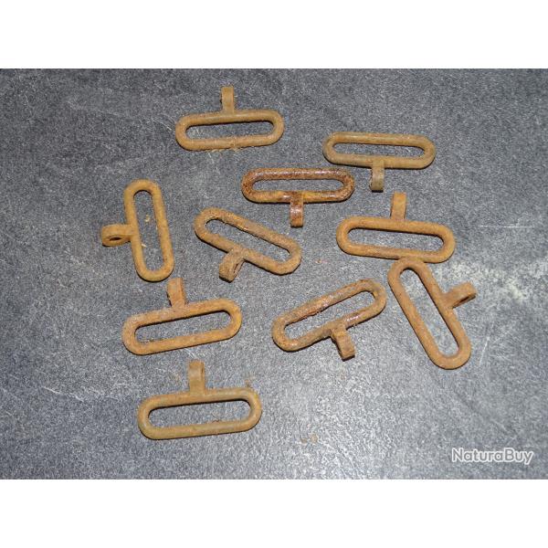 Lot de 10 battant de grenadire modle inconnu IXX sicle.
