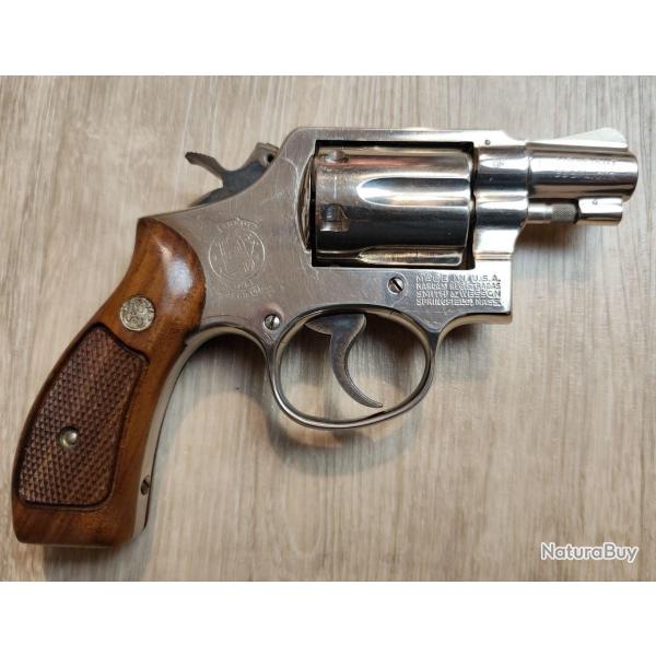 Revolver SMITH & WESSON mod. 12 AIRWEIGHT - Cal. 38 Special - Canon 2" (Occasion bon tat)