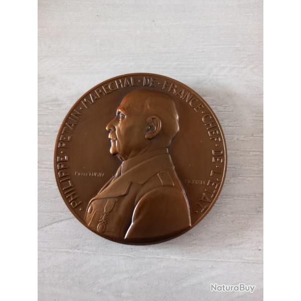 Mdaille phillipe Ptain de Pierre Turin. 1941