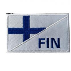 Patch Drapeau - Finlande - FIN - velcro - Livraison gratuite