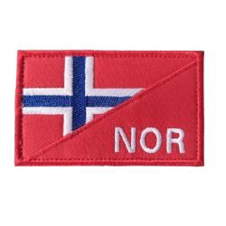Patch Drapeau - Norvège - NOR - velcro - Livraison gratuite