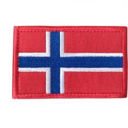 Patch drapeau - Norvège - velcro - Livraison gratuite