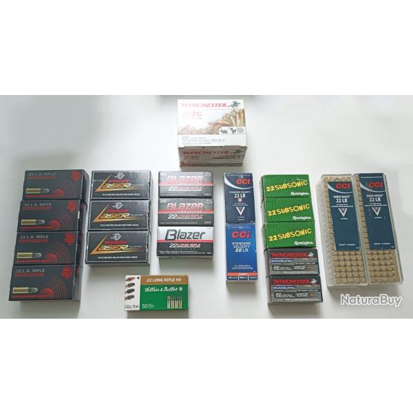 Lot de munitions 22Lr - change possible contre munitions 9mm para