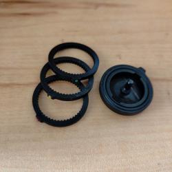 Jeu de bagues noirs  tourelles mémoriel Swarovski z6/z5/z3