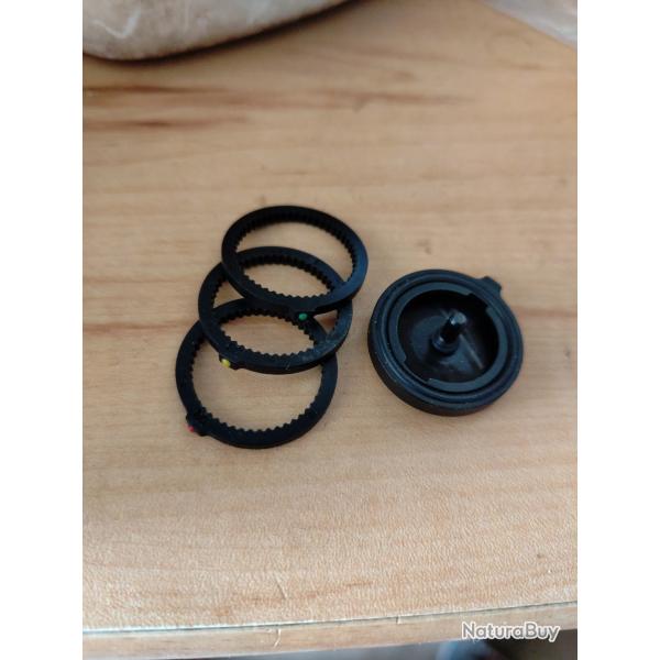 Jeu de bagues noirs  tourelles mmoriel Swarovski z6/z5/z3