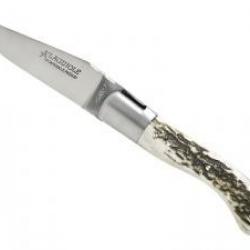 Couteau Laguiole GILLES® SPORT lame mate à cran acier 14C28N manche cerf +étui