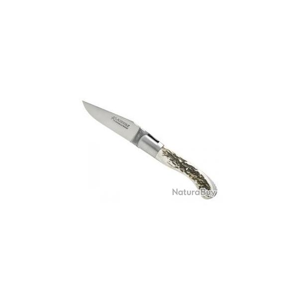 Couteau Laguiole GILLES SPORT lame mate  cran acier 14C28N manche cerf +tui