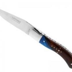 Couteau Laguiole GILLES® SPORT lame mate à cran acier 14C28N manche bois de fer +étui