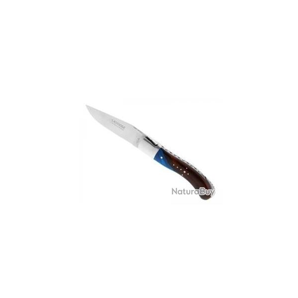 Couteau Laguiole GILLES SPORT lame mate  cran acier 14C28N manche bois de fer +tui