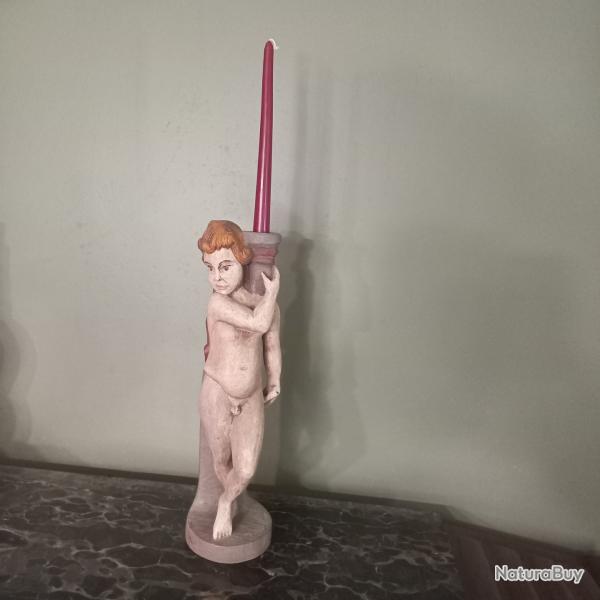 chrubin en bois sculpt XXme