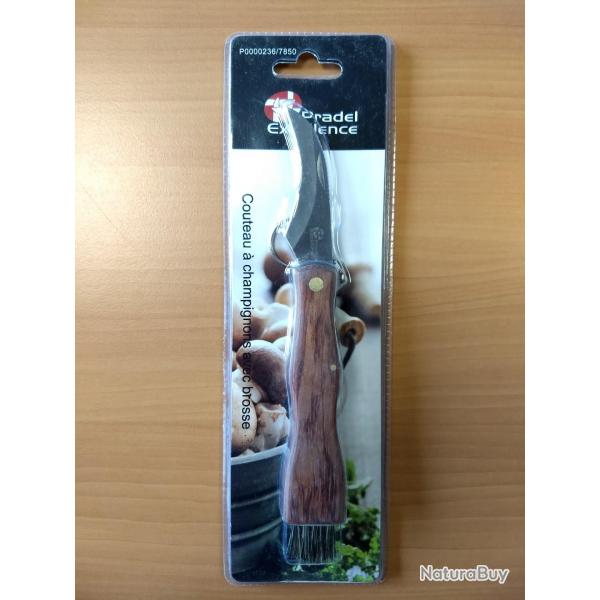 *** DÉSTOCKAGE - Couteau à champignons avec brosse + chaîne de transport PRADEL ***