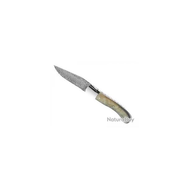 Couteau Laguiole GILLES SPORT lame damas inox 120 couches  cran manche corne de blier +tui
