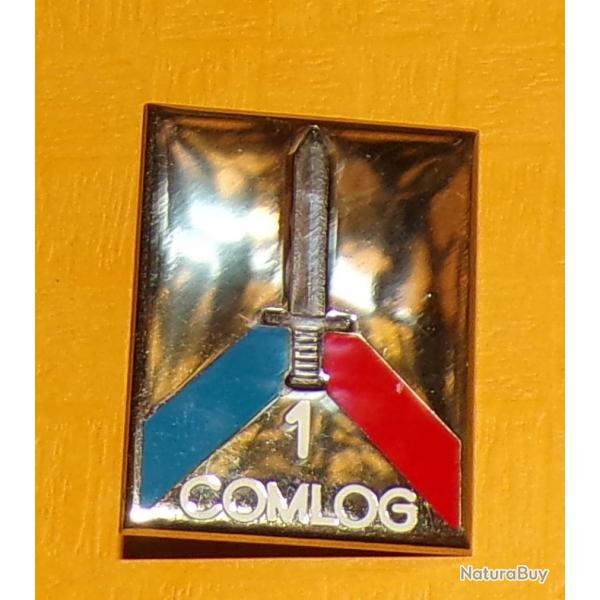 1 Commandement Logistique Oprationnel , rectangle dor charg d'une pe et 2 bandes rouge et bleu