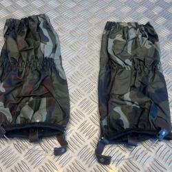 paire guêtres doublées et imperméable camouflage neuf