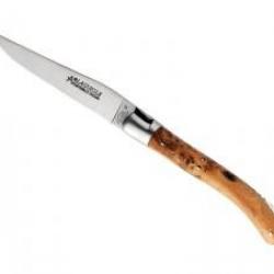 Couteau Laguiole GILLES® POCKET lame mate à cran acier 14C28N manche genévrier +pochette