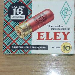 ELEYboite de cartouches cal16/65 pb10 fabrication cartoucherie française vendu par poudrenoirepro