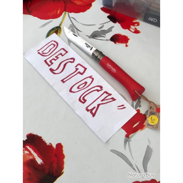 Couteau opinel rouge le baroudeur 