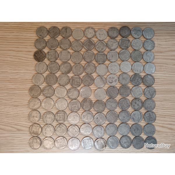 100 pice argent 10 francs Turin
