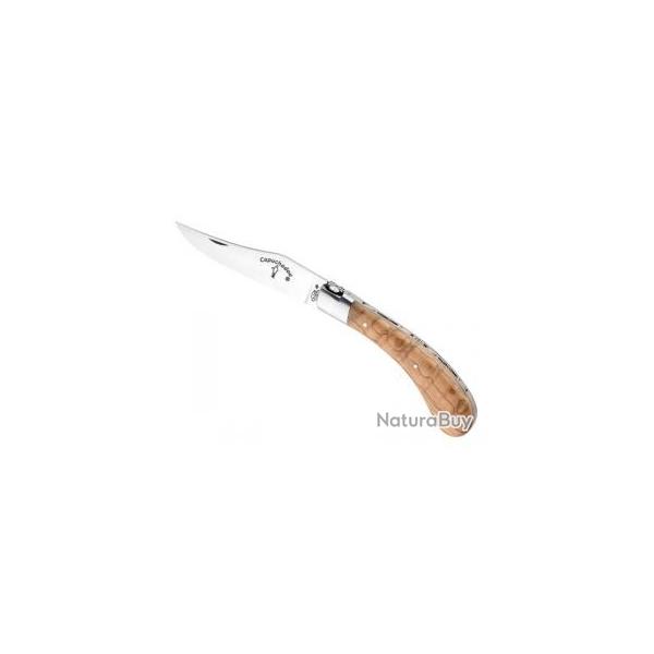 Couteau Fontenille Pataud CAPUCHADOU lame mate acier 14C28N manche 12cm olivier +pochette