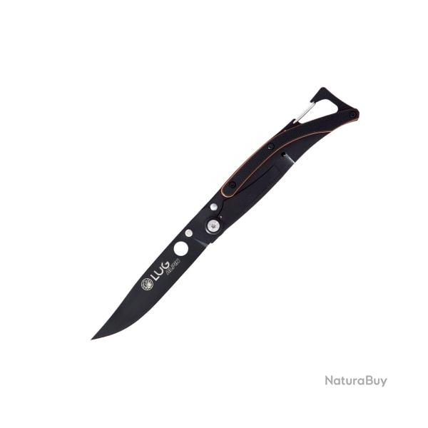 Couteau LUG alpin titanium manche en G10 orange et noir