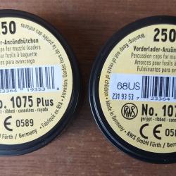 2 boîtes d'amorces RWS 1075 Plus