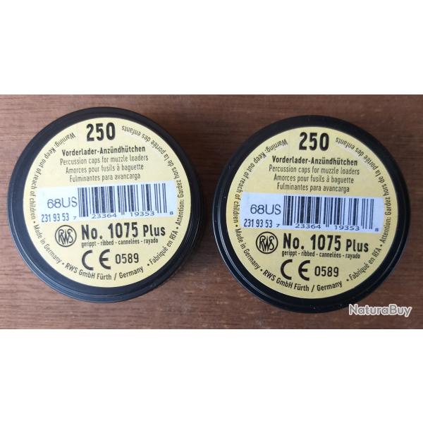 2 botes d'amorces RWS 1075 Plus