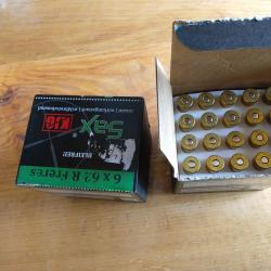 Munitions SAX calibre 6x62R frères lot de 2 boîtes