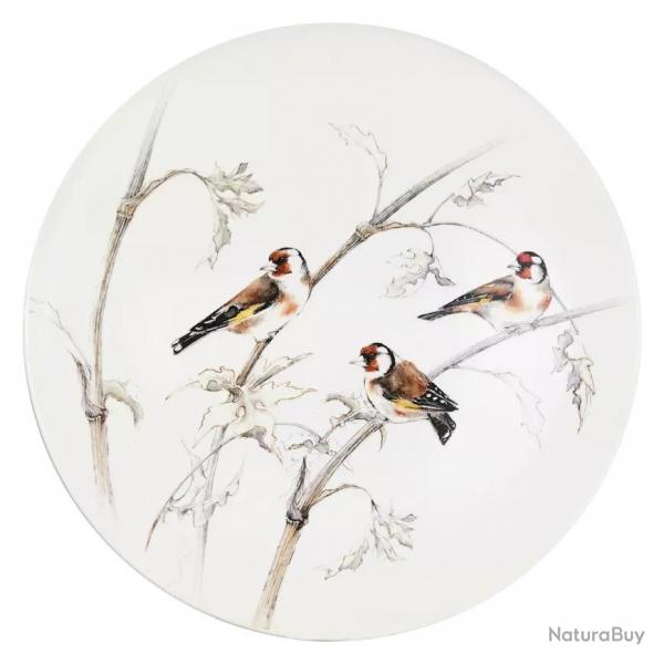 PLAT  GTEAUX FAENCERIE DE GIEN "OISEAUX DE LA FORT"