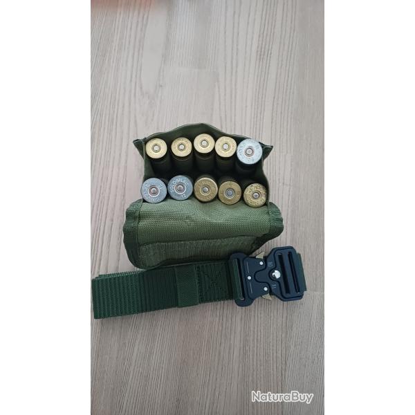 Sacoche munitions + ceinture sans cartouches