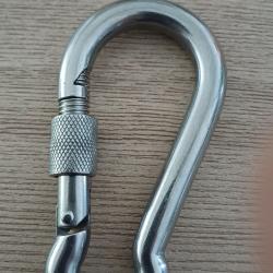 Mousqueton inox avec sécurité
