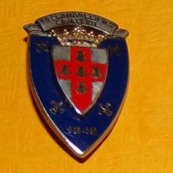 3° Régiment de Cuirassiers, dos lisse, anneaux ,ESCLAINVILLIERS CAVALERIE, écu bleu aux fleurs de ly