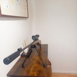 VENDS COMBO CARABINE CZ 452 +LUNETTE BUSHNELL ET SILENCIEUX ET TREPIED.