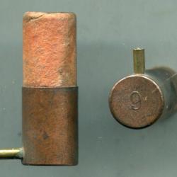 9 mm à broche à grenaille pour revolver Lefaucheux - conteneur carton orange - 9 en relief au culot