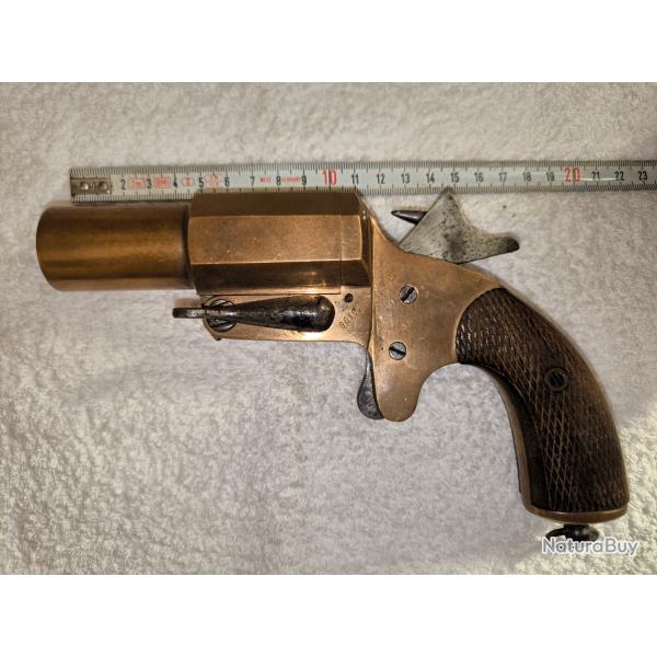 pistolet lance fuse bronze France 25mm model 1917 WW1 fabricant Grivolat Gerest & Cie Saint-Etienne
