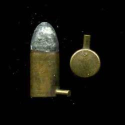9 mm à broche -  balle plomb - marquage : G en relief