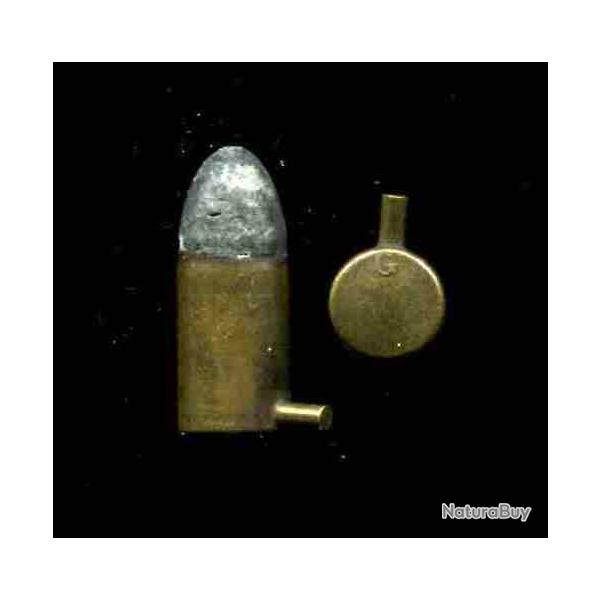 9 mm  broche -  balle plomb - marquage : G en relief