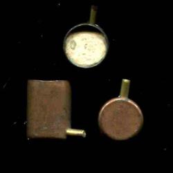 12 mm à broche à blanc pour revolver Lefaucheux - étui cuivre fermé par un opercule carton blanc