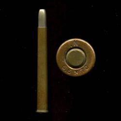6.6 x 70 R - RARE marquage : .N 6,6x 70  - balle nickel pointe creuse