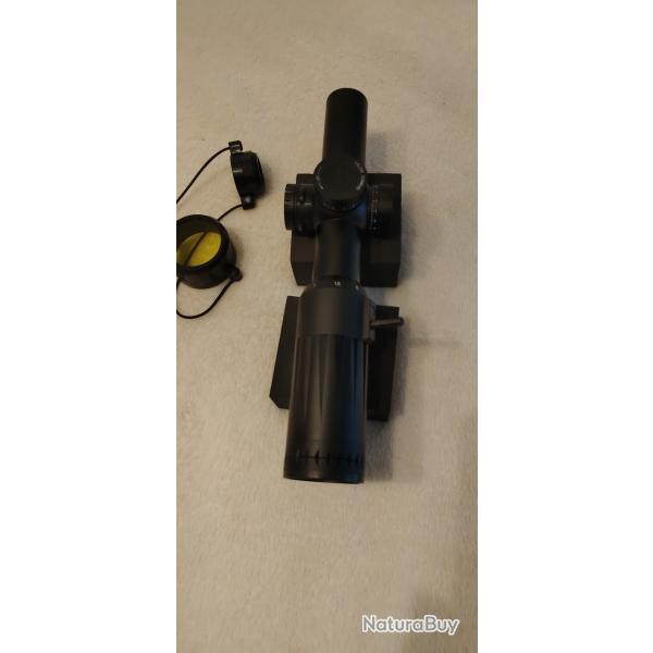 Vudu Scope FFP MRAD 1-4x24MM Tube 30mm rticule SR-1 lum