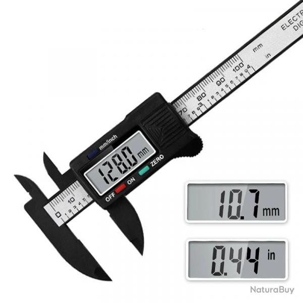 Pied  coulisse avec affichage numrique LCD - convertisseur units mm/pouces - noir - LIVRAISON GRA