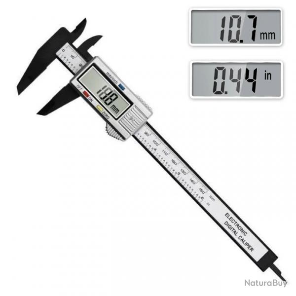 Pied  coulisse avec affichage numrique LCD - convertisseur units mm/pouces - gris/noir - LIVRAISO