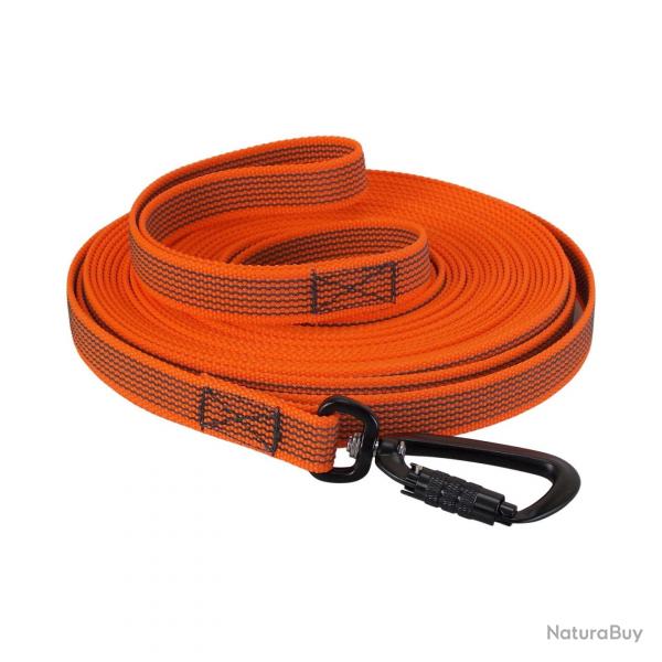 Longe Gomme Twist-Lock mousqueton alu de scurit - Jokidog orange 3 m